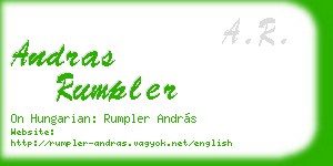 andras rumpler business card